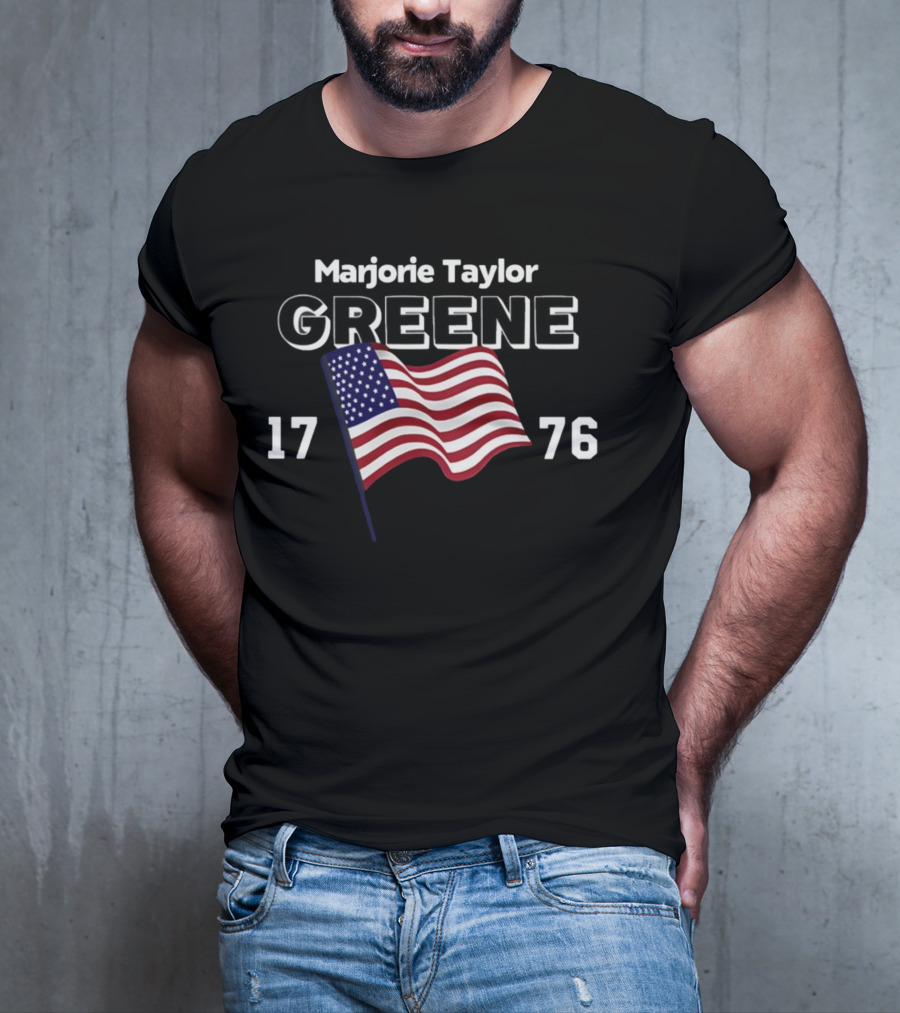 Marjorie Taylor Greene 1776 USA American Flag T-Shirt