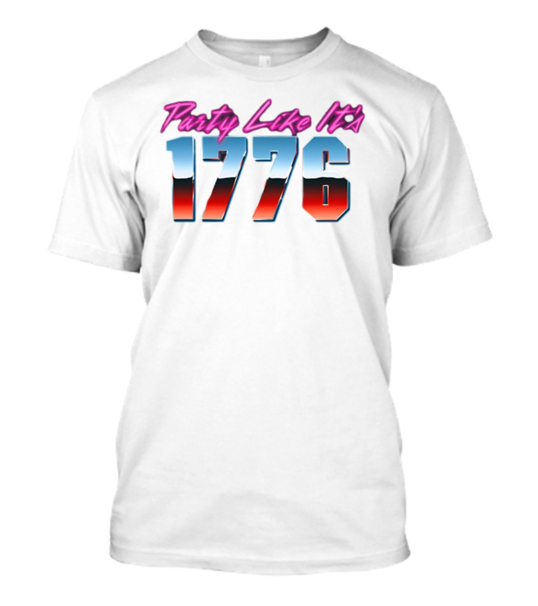 Shitheadsteve Party Like It's 1776 Retro Neon T-Shirt