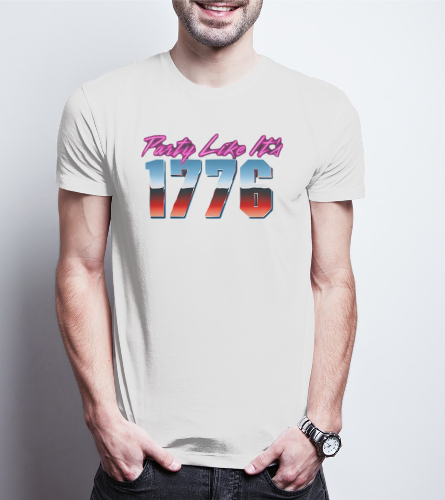 Shitheadsteve Party Like It's 1776 Retro Neon T-Shirt