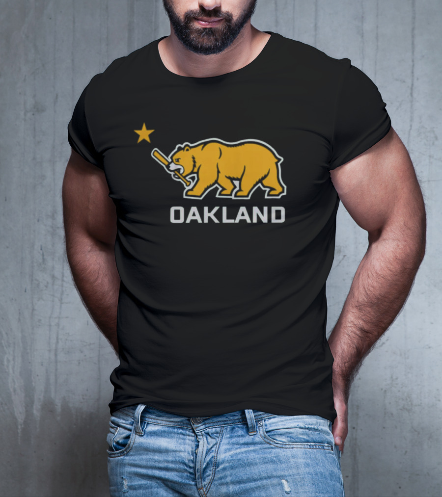 Oakland Bear Star Baseball Emblem T-Shirt