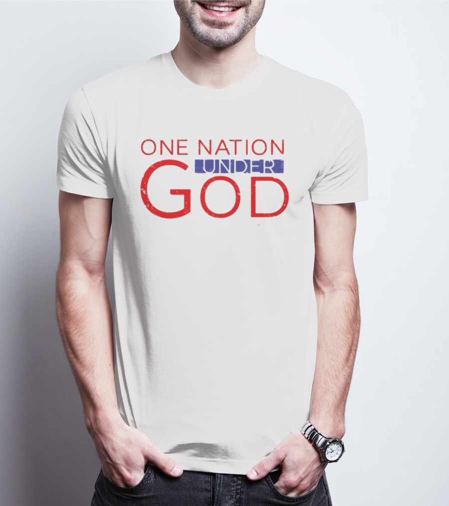 JP Sears One Nation Under God Bold Patriotic Text T-Shirt