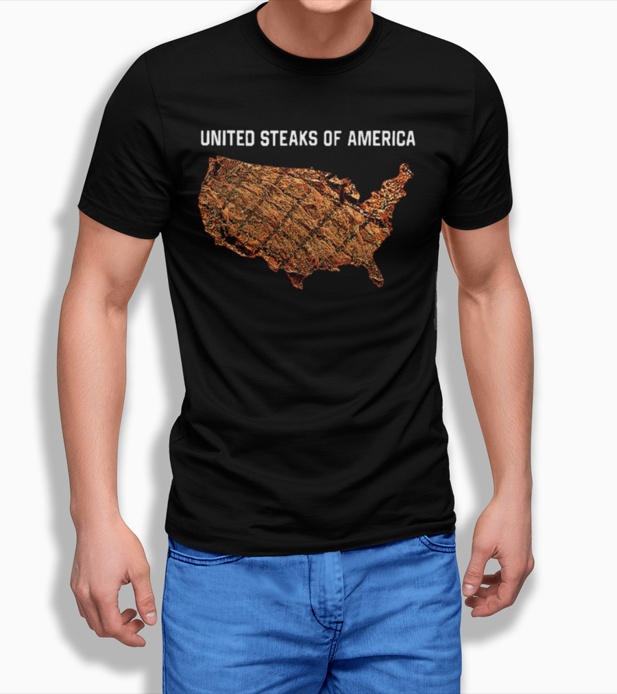United Steaks Of America Beef Map USA T-Shirt