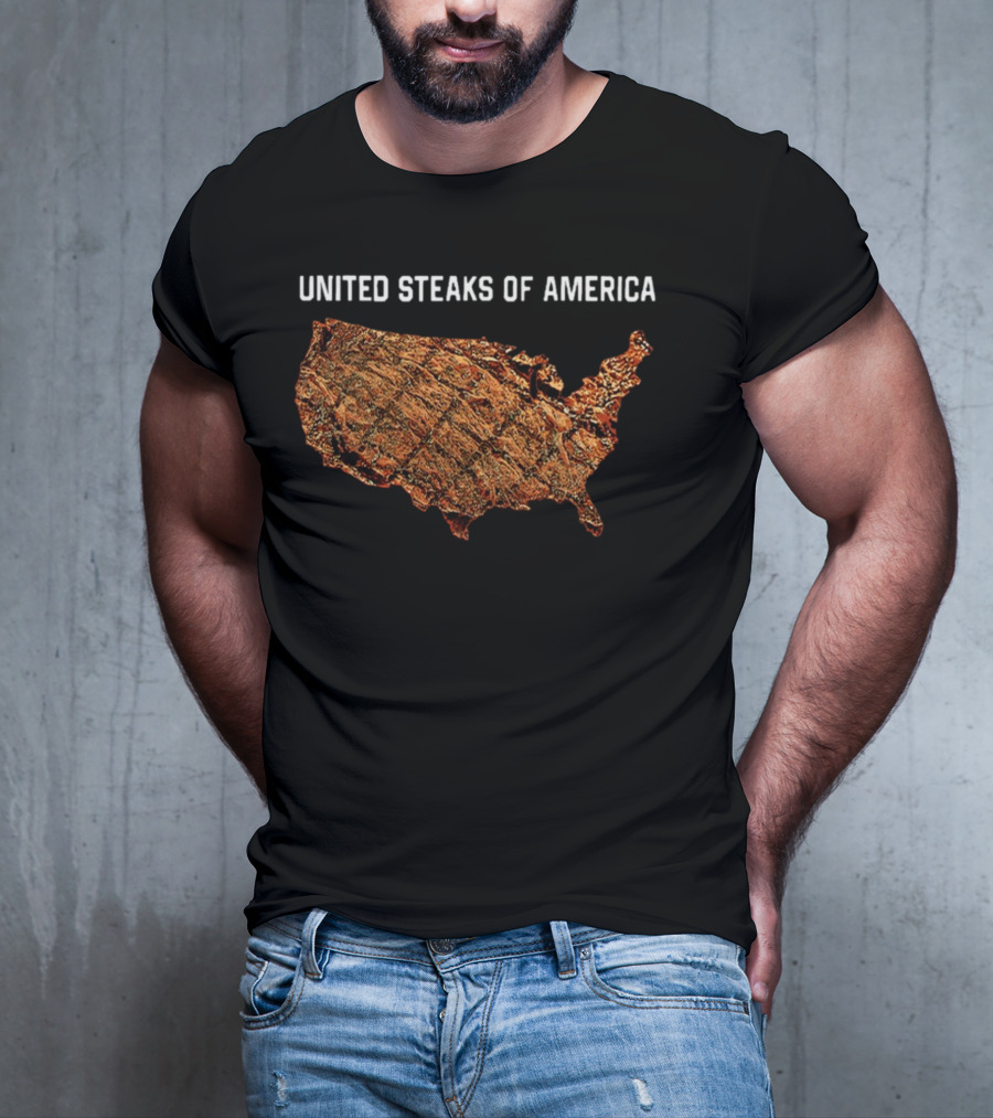 United Steaks Of America Beef Map USA T-Shirt