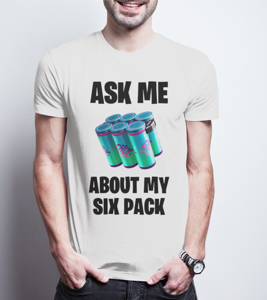 Ask Me About My Six Pack Chug Splash Fortnite Gaming Reference T-Shirt