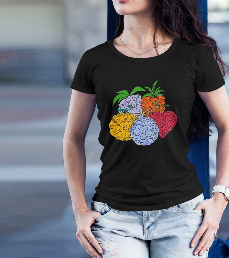 Crunchyroll One Piece Devil Fruits Colorful Collection T-Shirt
