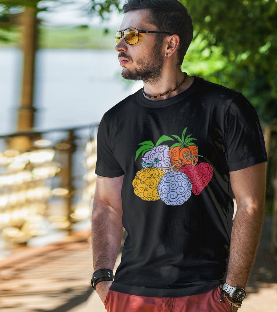 Crunchyroll One Piece Devil Fruits Colorful Collection T-Shirt