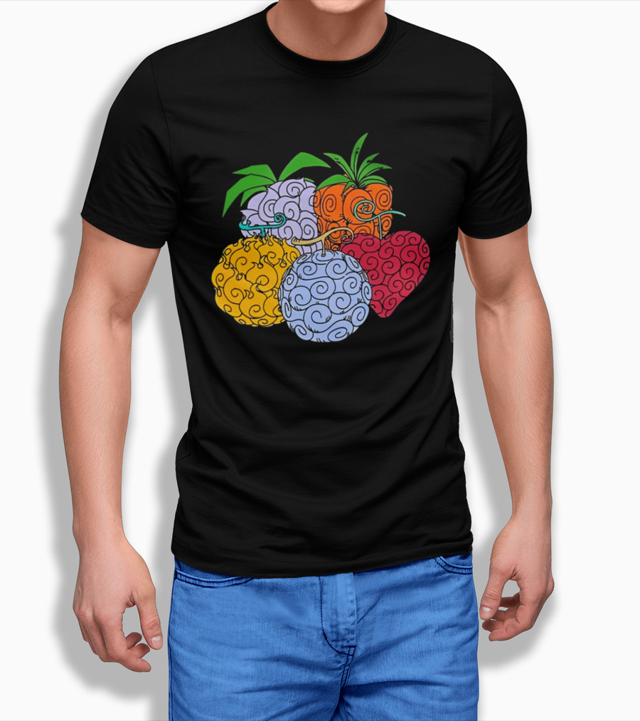 Crunchyroll One Piece Devil Fruits Colorful Collection T-Shirt