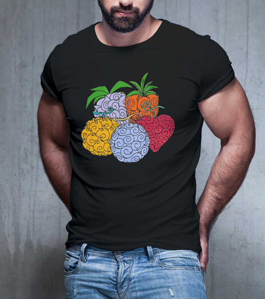 Crunchyroll One Piece Devil Fruits Colorful Collection T-Shirt
