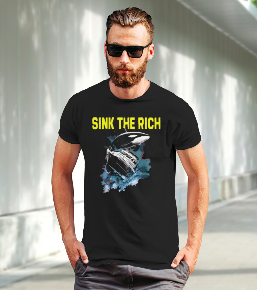 Sink The Rich Killer Whale Yacht Destruction T-Shirt