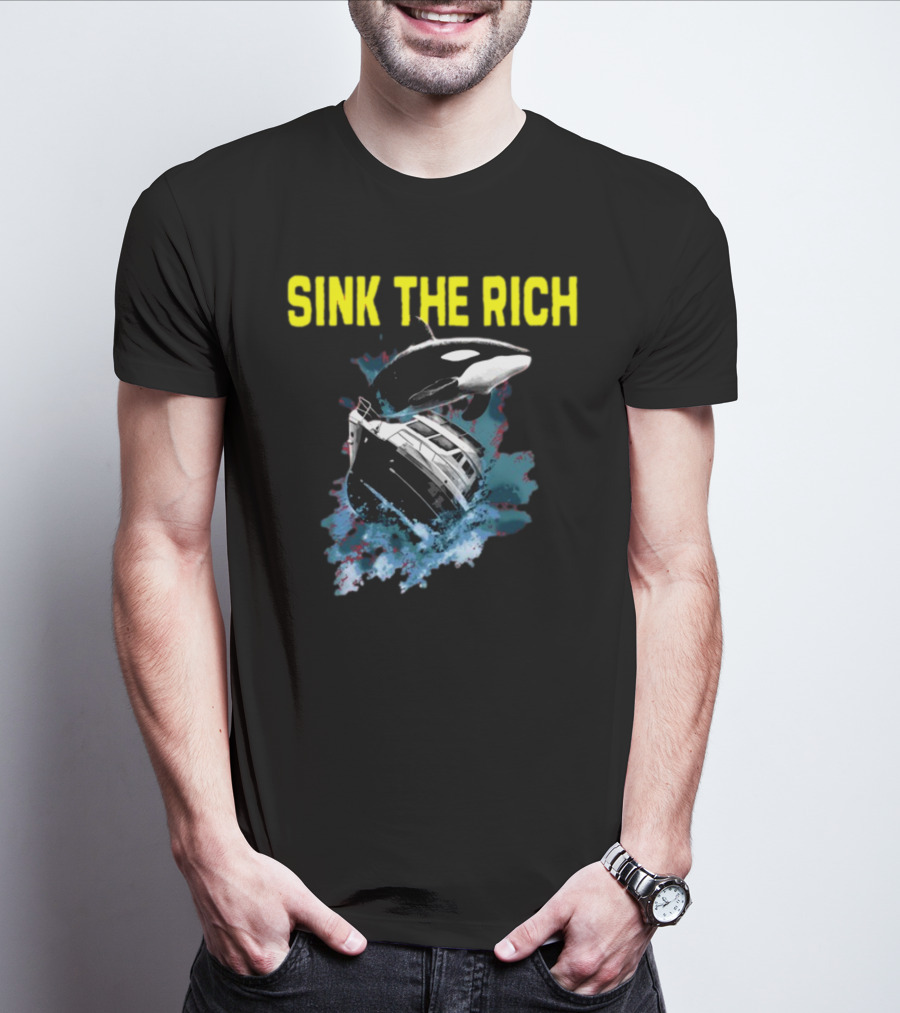 Sink The Rich Killer Whale Yacht Destruction T-Shirt