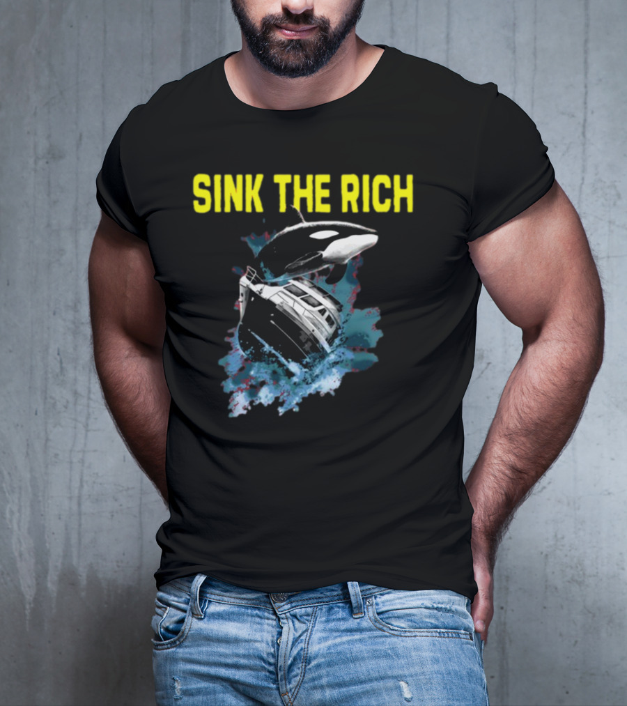 Sink The Rich Killer Whale Yacht Destruction T-Shirt
