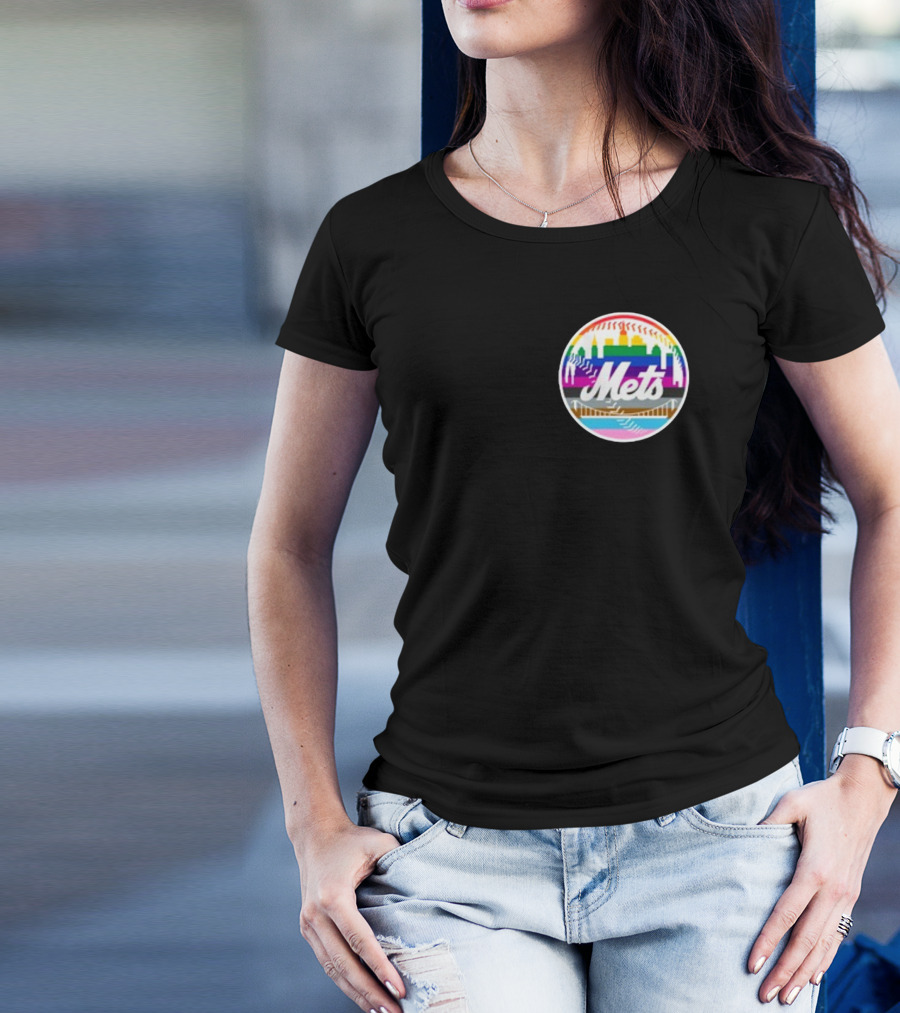 Tia Alex New York Mets Rainbow Pride T-Shirt
