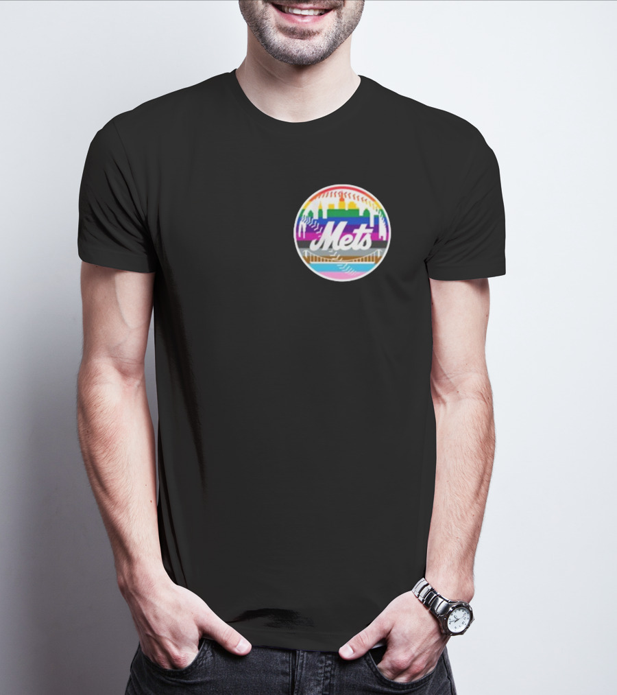 Tia Alex New York Mets Rainbow Pride T-Shirt