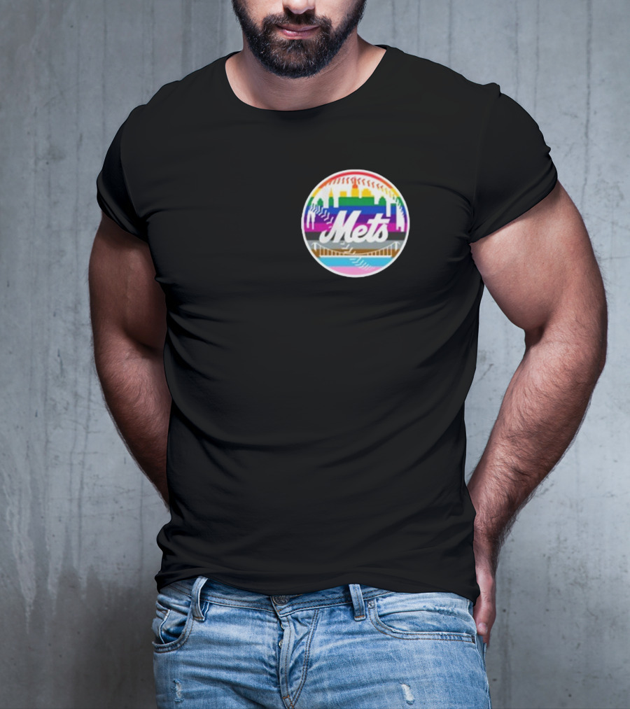 Tia Alex New York Mets Rainbow Pride T-Shirt