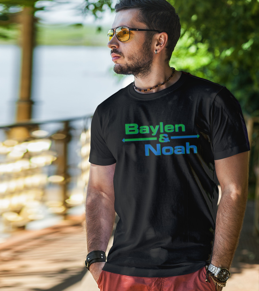 Baylenlevine Baylen And Noah Arrows Green Blue T-Shirt