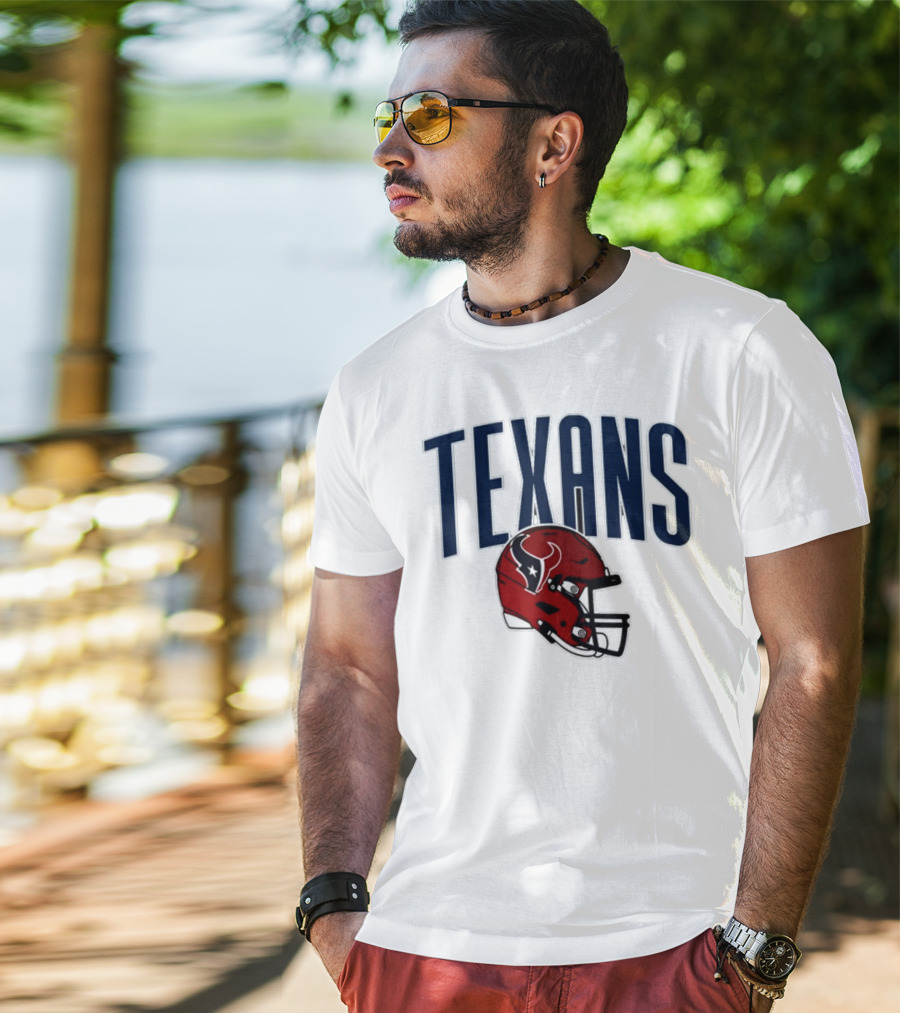 Texans Football Helmet T-Shirt