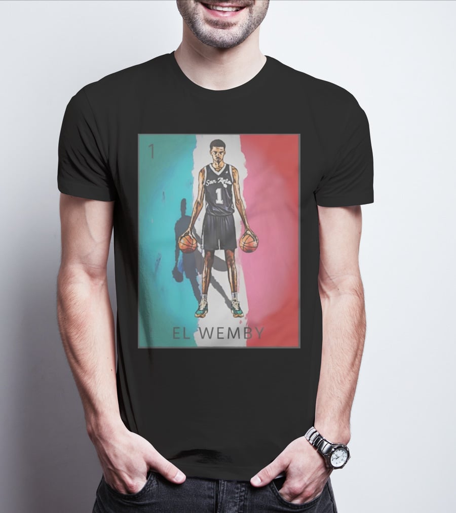 El Wemby San Antonio Number 1 Basketball Player T-Shirt