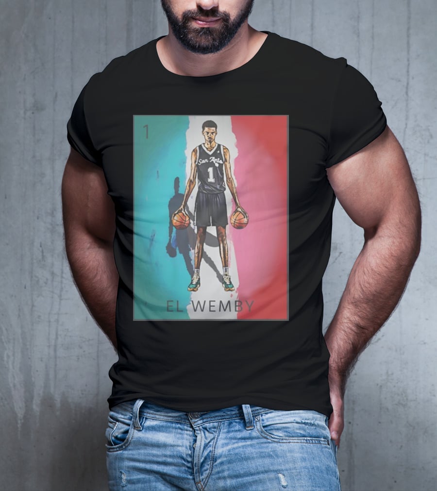 El Wemby San Antonio Number 1 Basketball Player T-Shirt