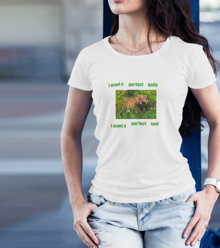 I Want A Perfect Body Perfect Soul Groundhog Baby T-Shirt