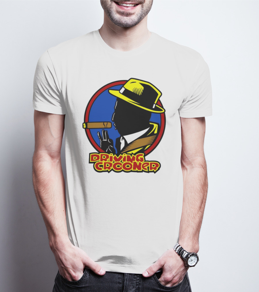 Driving Grooner Fedora Silhouette Cigar T-Shirt