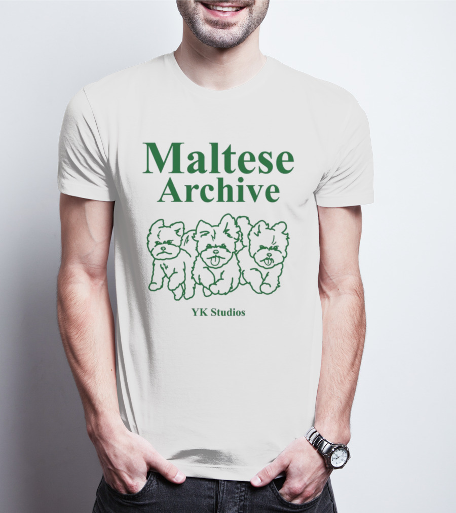 Maltese Archive YK Studios Three Dogs T-Shirt