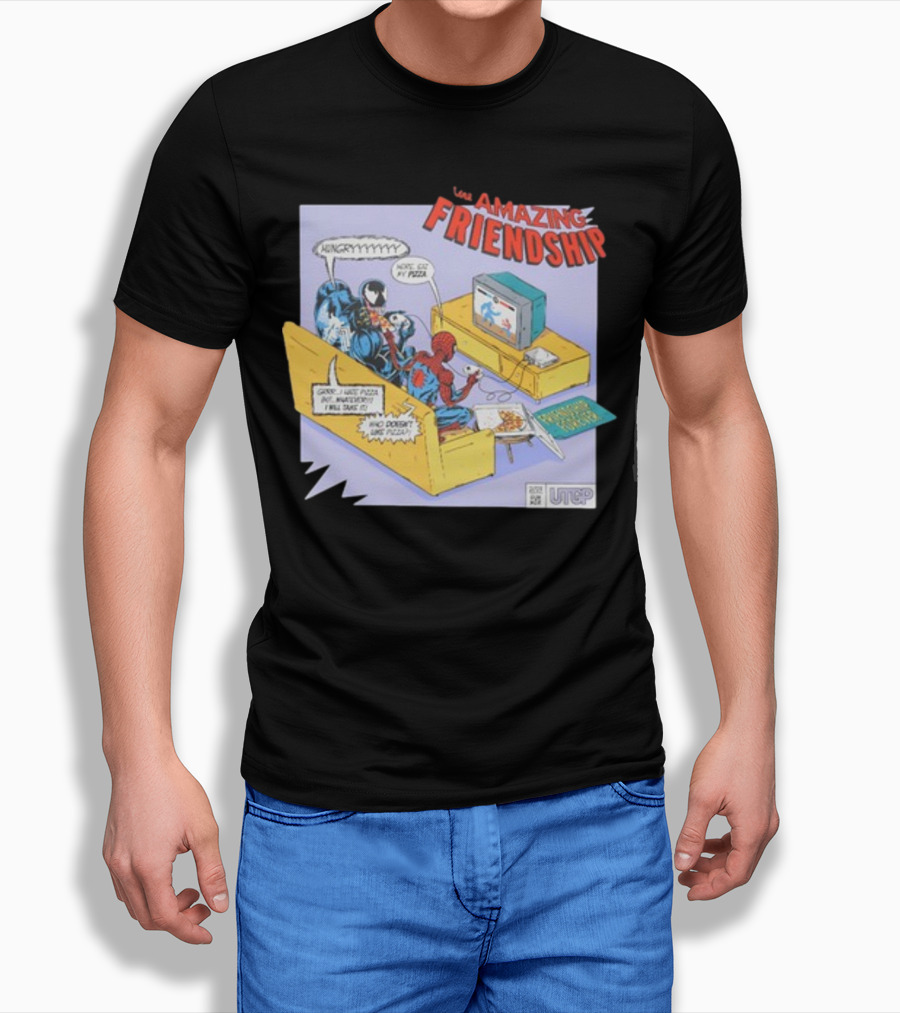 Hungry Pizza Lovers Unite On Couch With Amazing Friendship TV T-Shirt