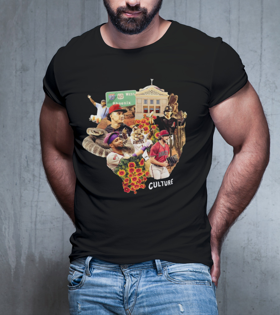Arizona Diamondbacks Serpiente Culture Phoenix Baseball Landmarks Icons T-Shirt