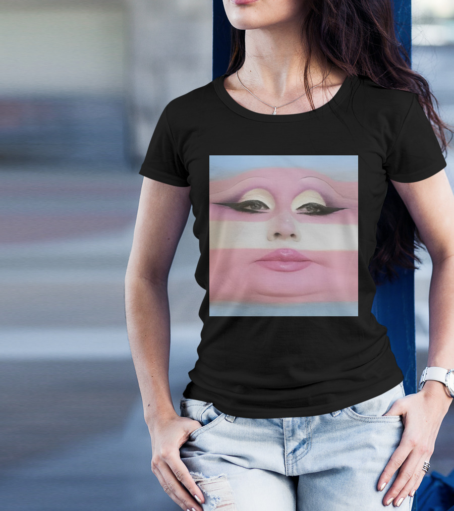 Juno Birch Transgender Flag Face T-Shirt