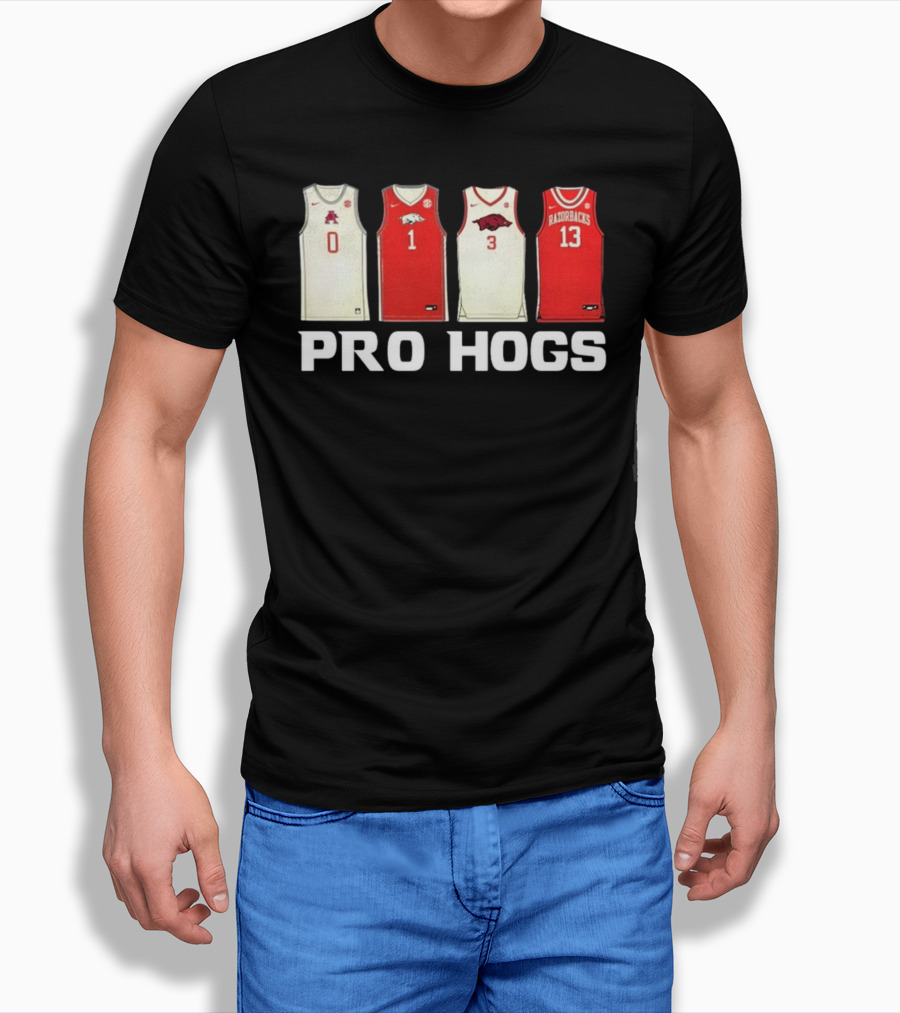 Pro Hogs Arkansas Basketball Jerseys Razorbacks Icons T-Shirt