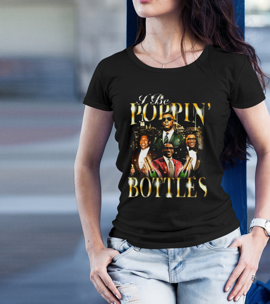 Notsafeforwear Shop I Be Poppin Bottles City Lights T-Shirt