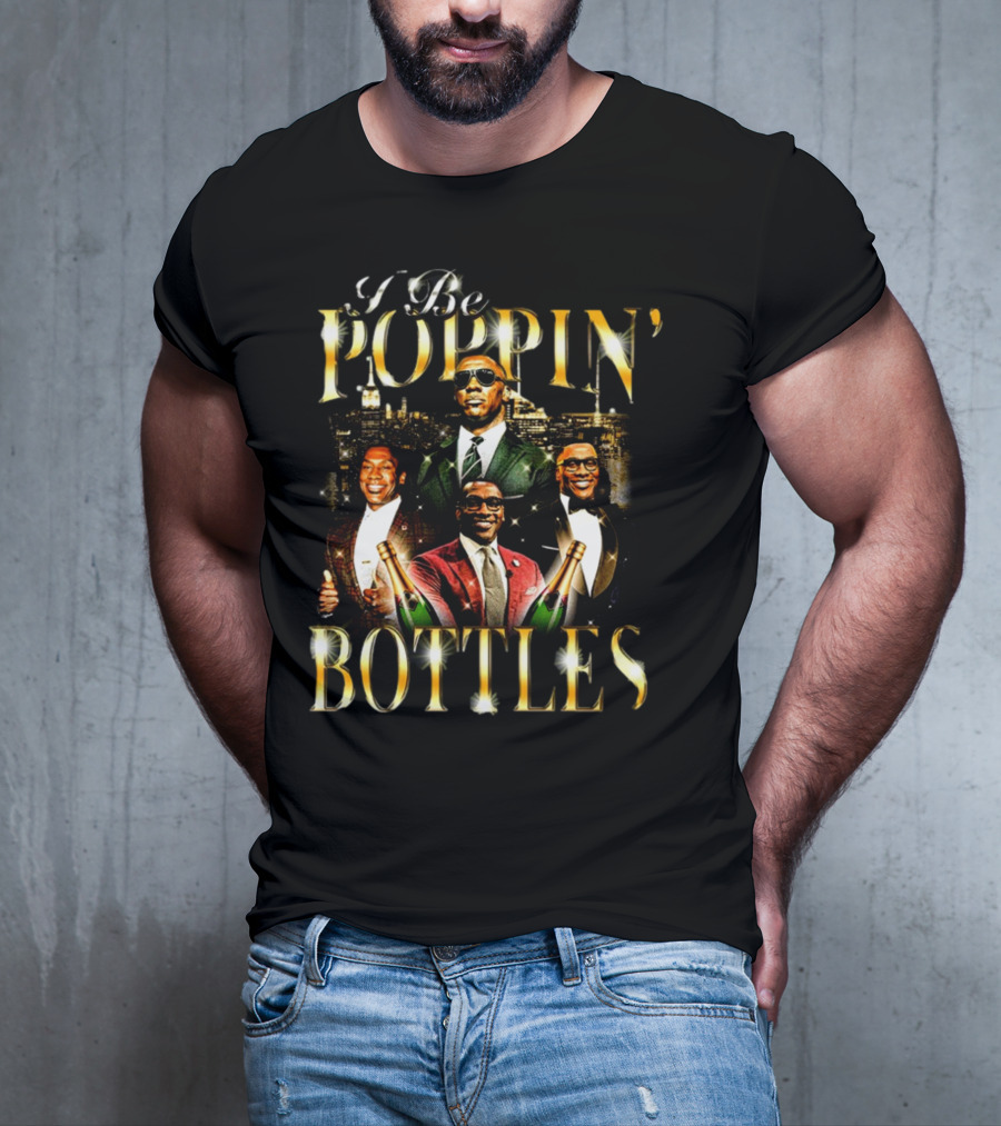 Notsafeforwear Shop I Be Poppin Bottles City Lights T-Shirt