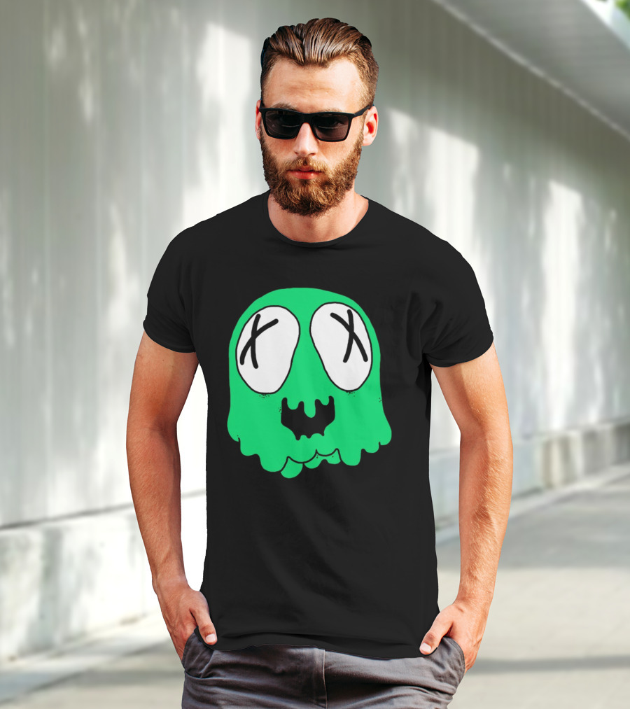 Sludge Life Shop Ghost Green Blob With X Eyes T-Shirt