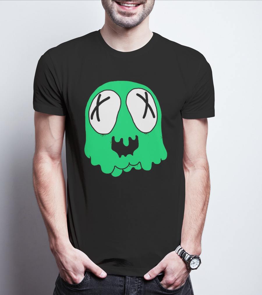 Sludge Life Shop Ghost Green Blob With X Eyes T-Shirt