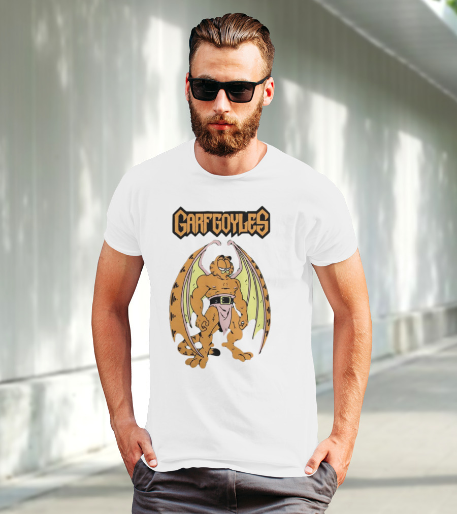 Garfgoyles Garfield David C. Smith T-Shirt