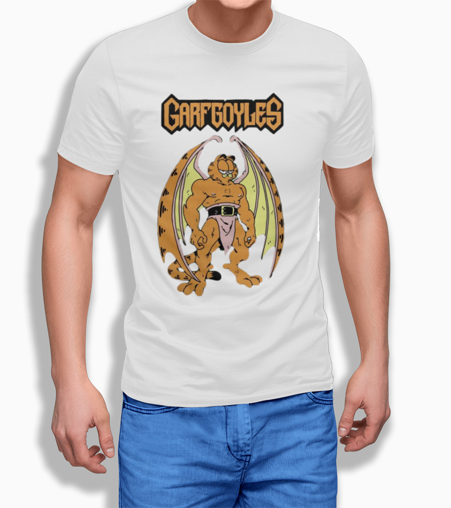 Garfgoyles Garfield David C. Smith T-Shirt