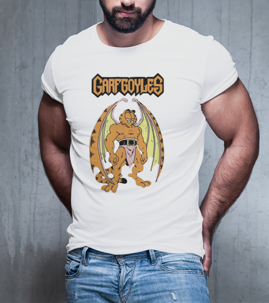 Garfgoyles Garfield David C. Smith T-Shirt