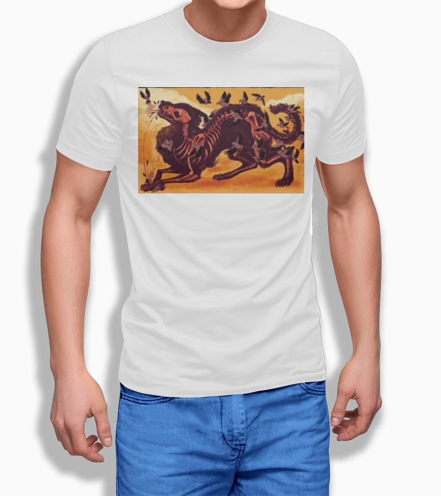 I Lost My Head Again Skeleton Wolves Corvus Ravens T-Shirt