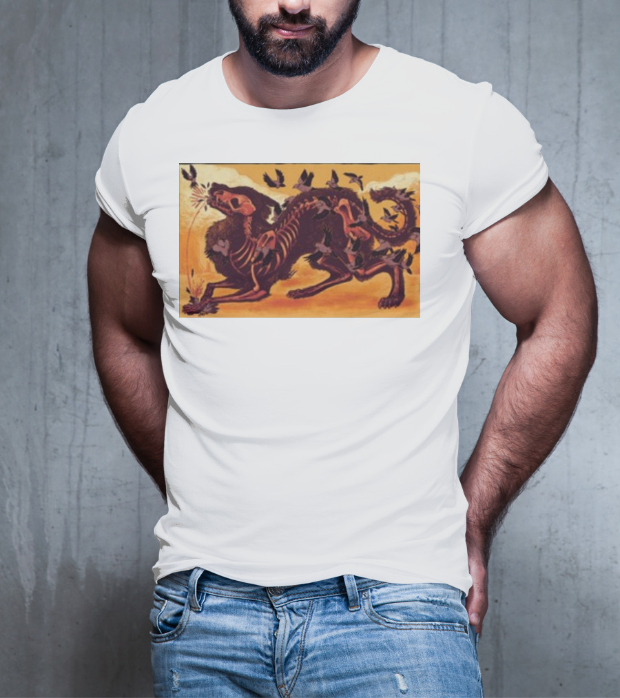 I Lost My Head Again Skeleton Wolves Corvus Ravens T-Shirt