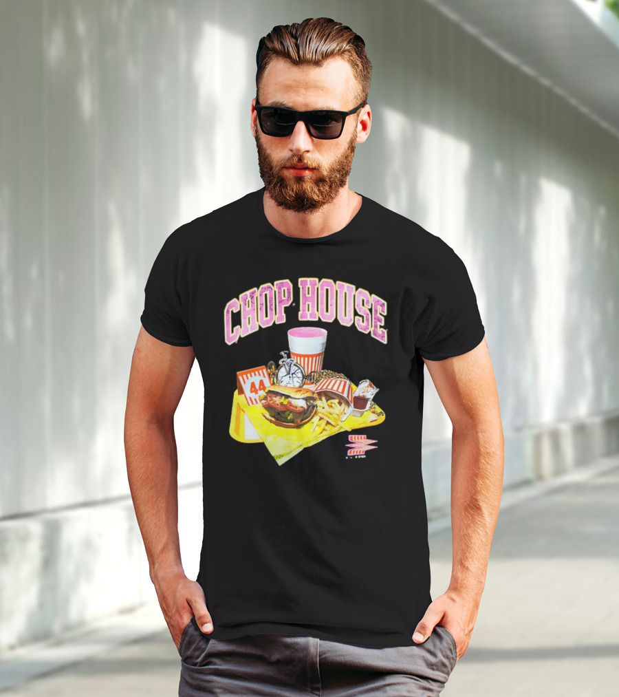 Chop House 44 Fast Food Combo With Burger Fries Drink And Condiments T-Shirt