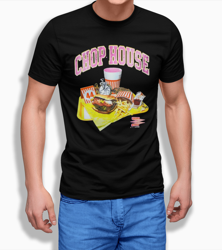 Chop House 44 Fast Food Combo With Burger Fries Drink And Condiments T-Shirt