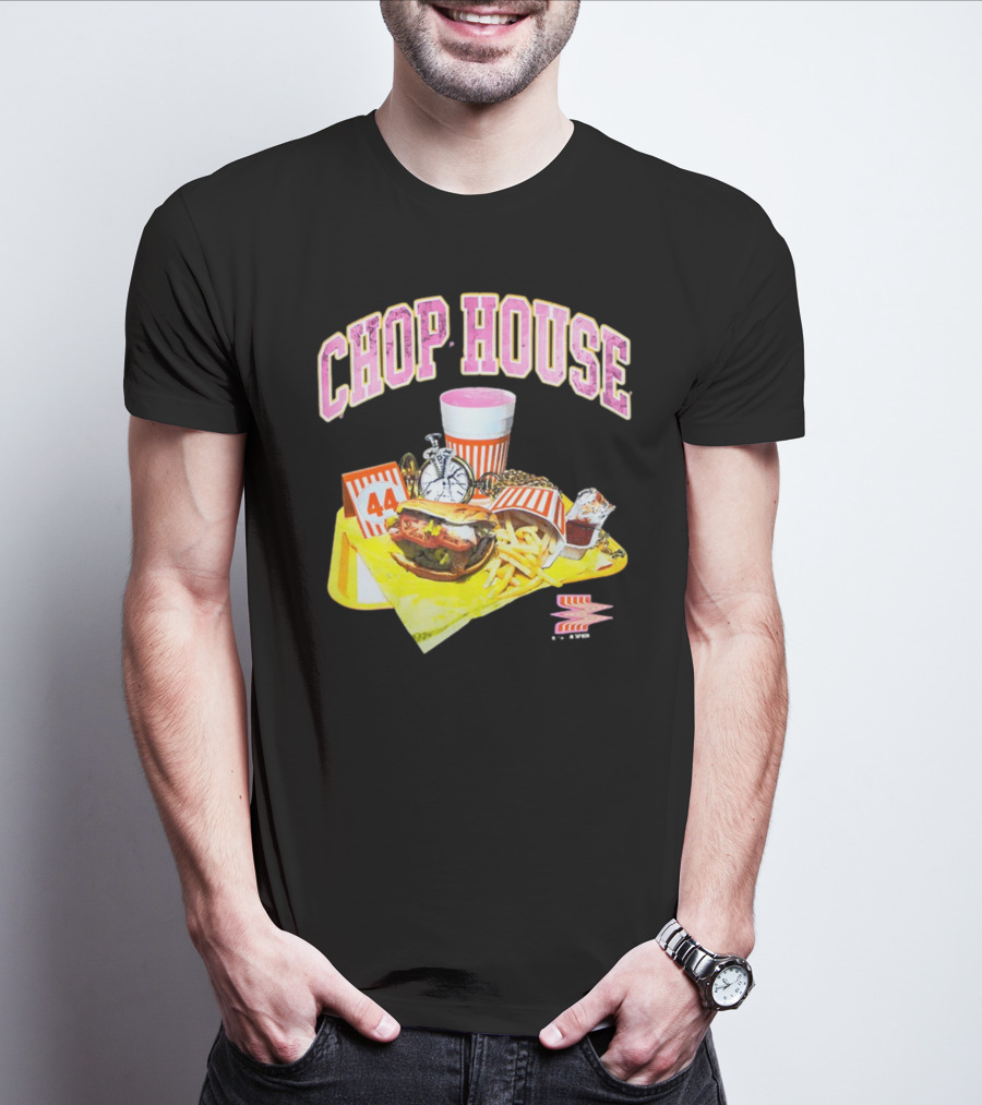 Chop House 44 Fast Food Combo With Burger Fries Drink And Condiments T-Shirt