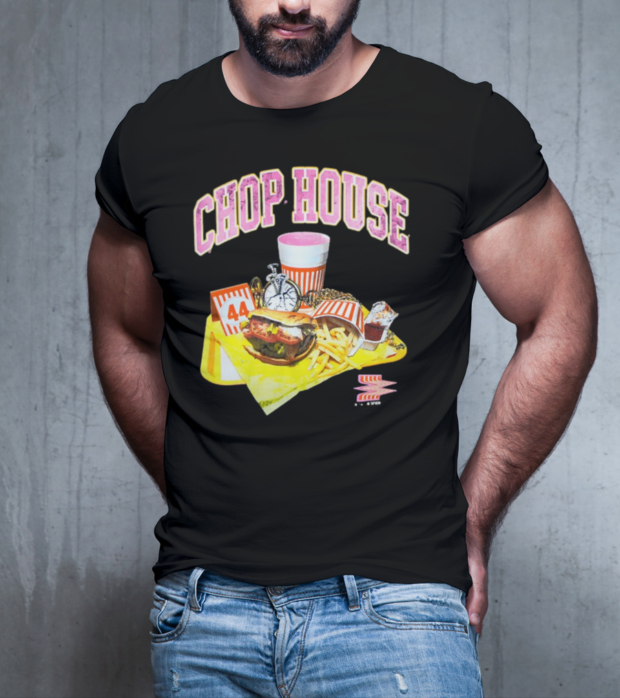 Chop House 44 Fast Food Combo With Burger Fries Drink And Condiments T-Shirt