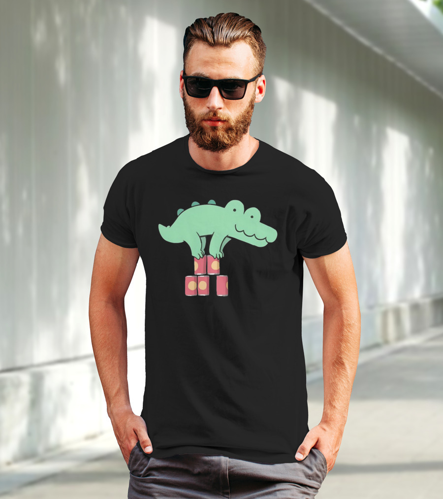 Deadlycomics Orlando Alligator Balancing On Cans T-Shirt
