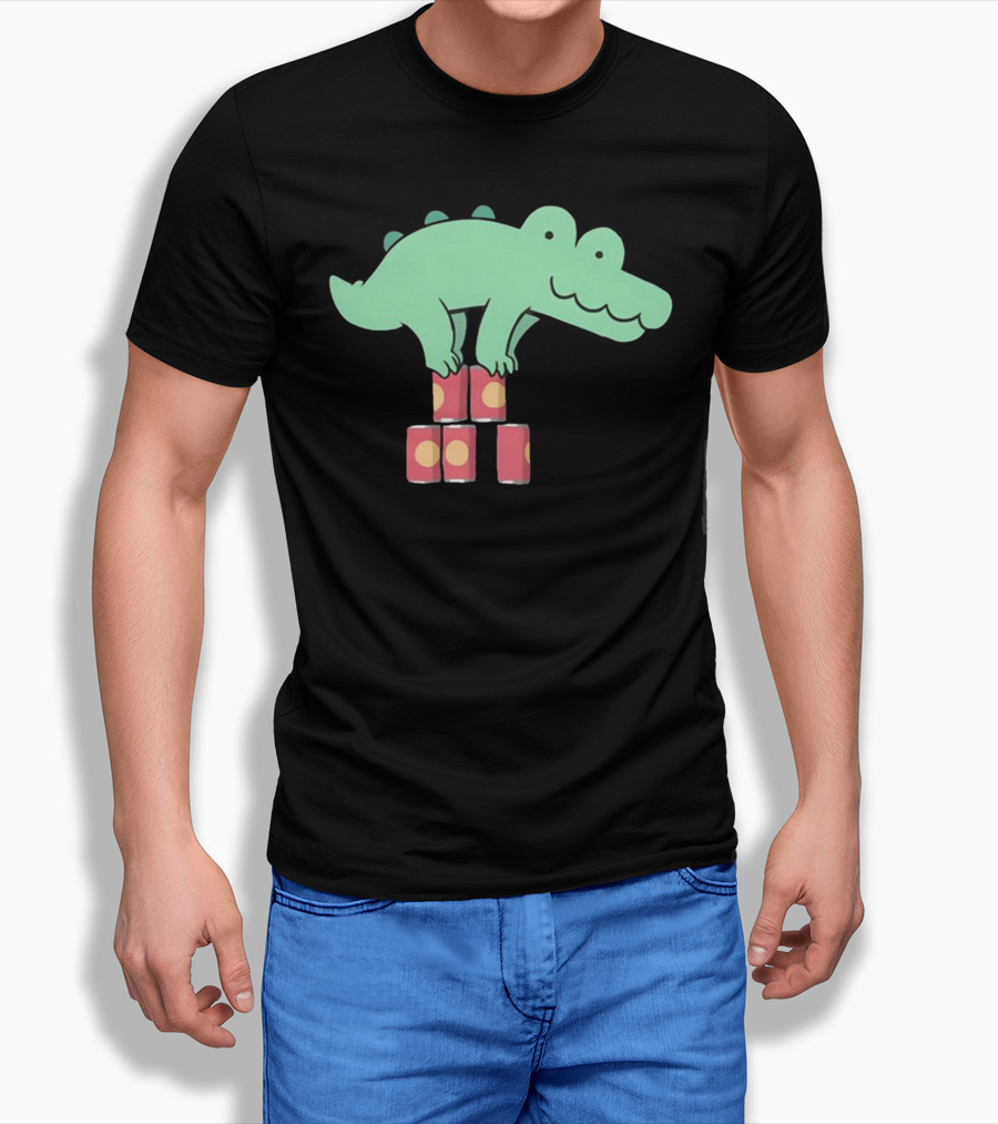 Deadlycomics Orlando Alligator Balancing On Cans T-Shirt