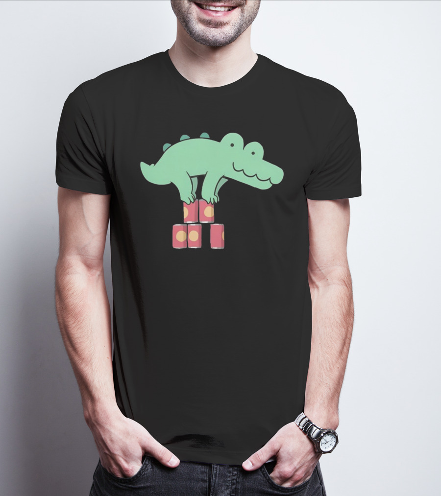 Deadlycomics Orlando Alligator Balancing On Cans T-Shirt