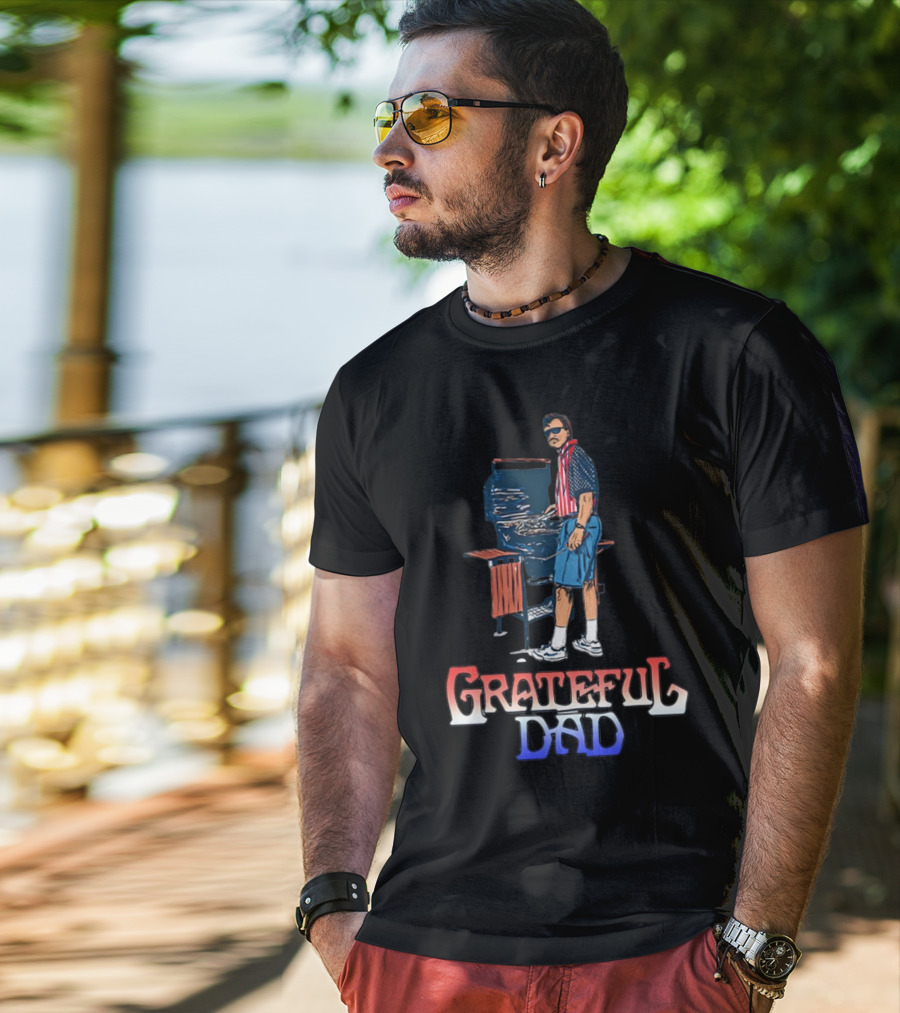 Grateful Dad USA BBQ Patriotic T-Shirt