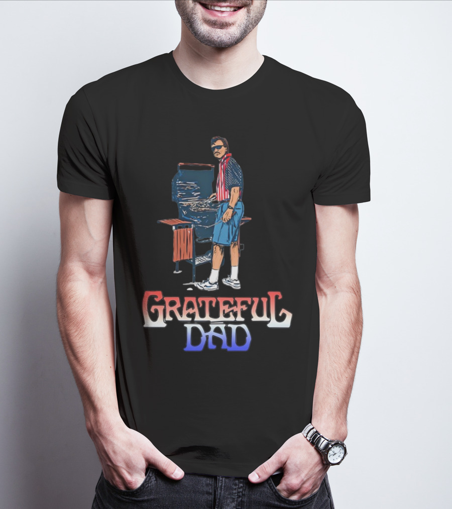 Grateful Dad USA BBQ Patriotic T-Shirt