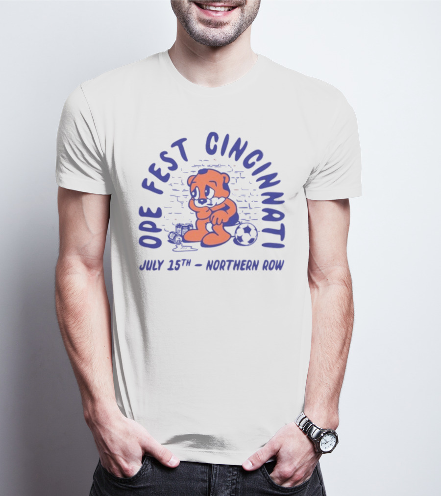 Ope Fest Cincinnati July 15th Northern Row Soccer Bear T-Shirt