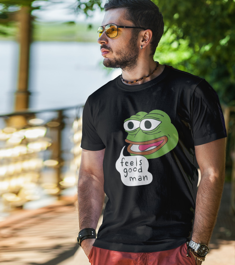 Pepe Feels Good Man Meme Iconic Expression T-Shirt