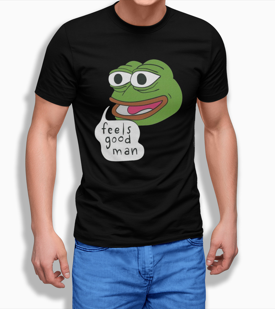 Pepe Feels Good Man Meme Iconic Expression T-Shirt